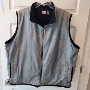 PROSPIRIT Men's Wind Rain Sleeveless Zip Gray & Black Golf Vest, XXL